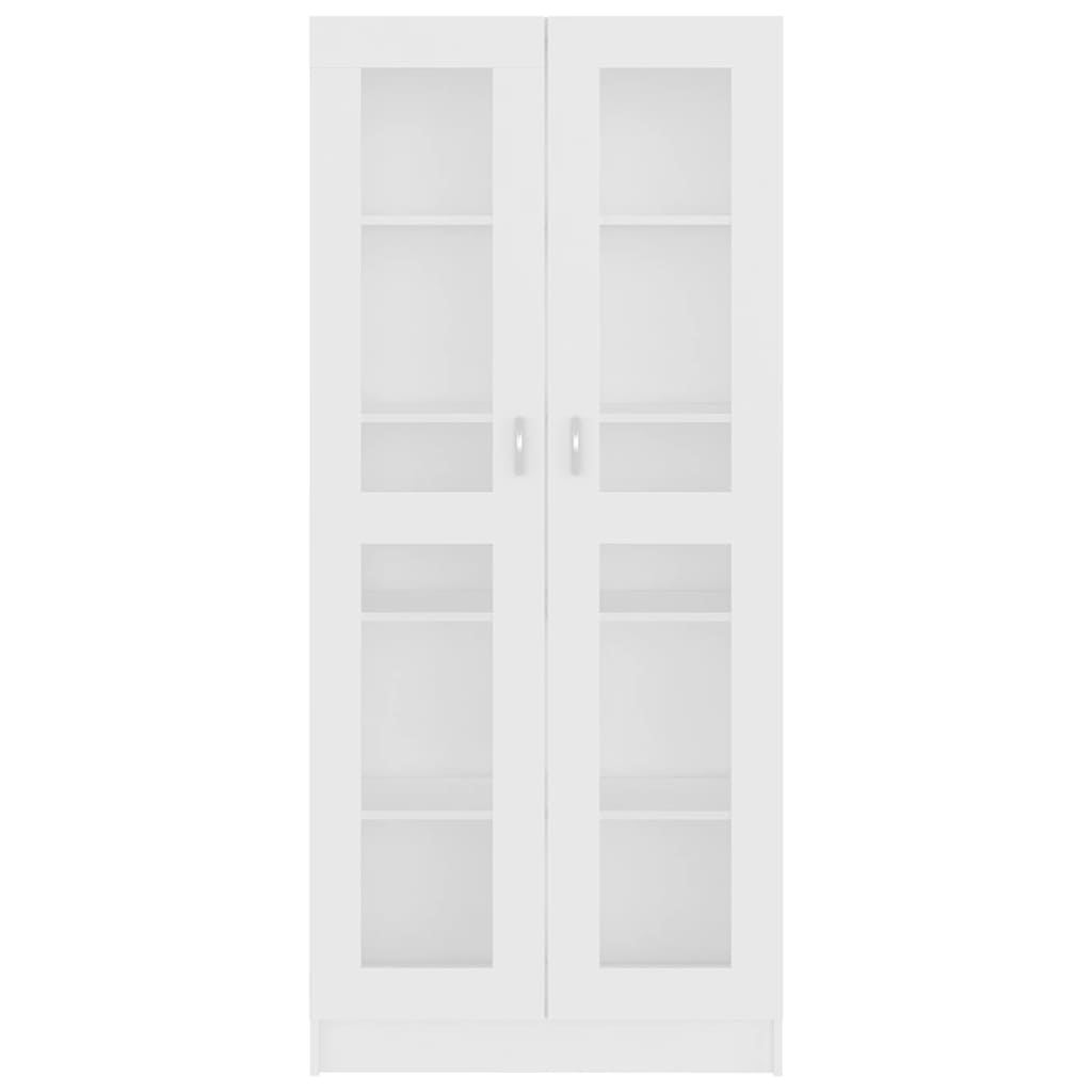 vidaXL Vitrine Cabinet White 82.5x30.5x185 cm Engineered Wood