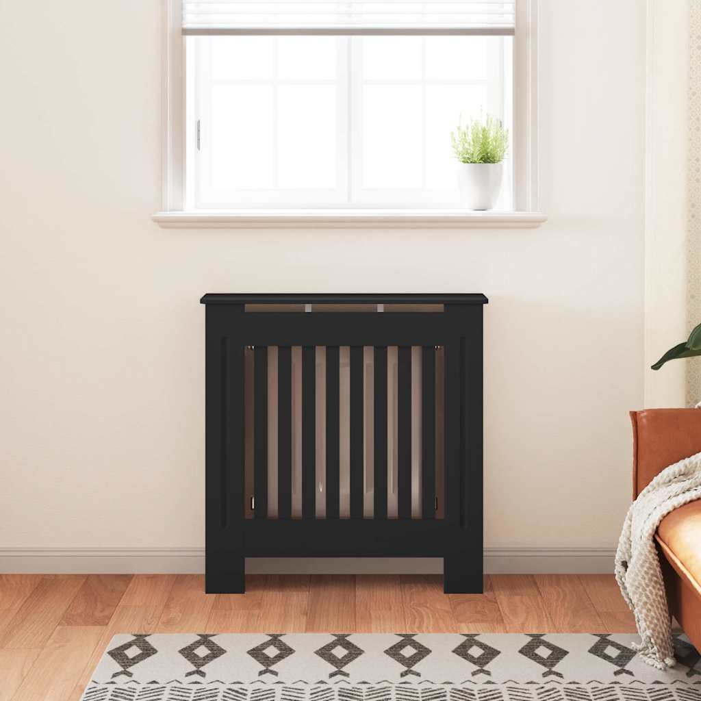 vidaXL MDF Radiator Cover Black 78 cm