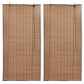 vidaXL Bamboo Roller Blinds 2 pcs 80 x 160 cm Brown