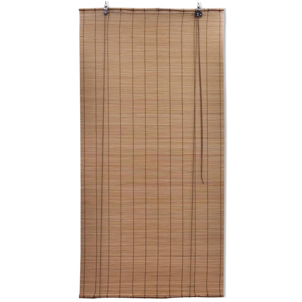 vidaXL Bamboo Roller Blinds 2 pcs 80 x 160 cm Brown