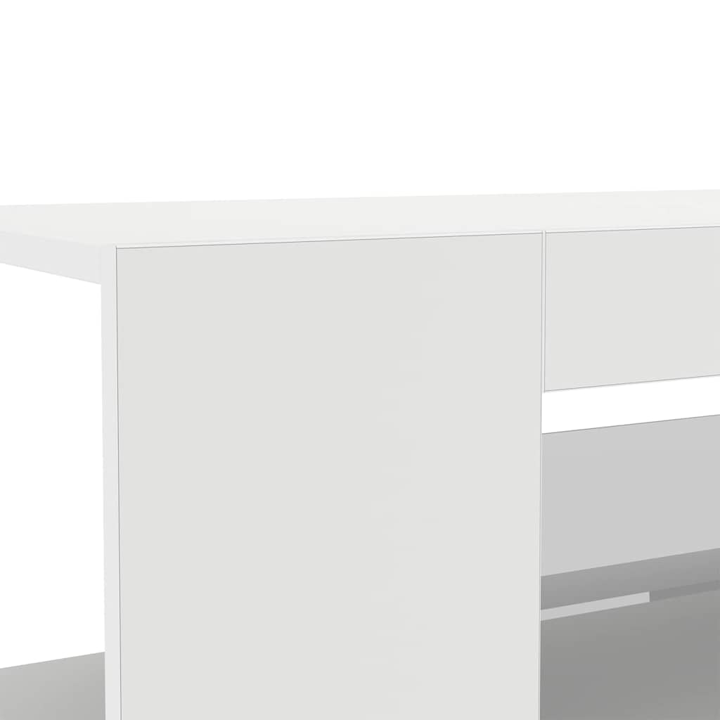 vidaXL TV Cabinet with LED Lights White 90x39x30 cm