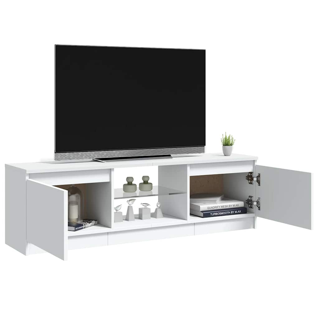 vidaXL TV Cabinet with LED Lights White 120x30x36 cm