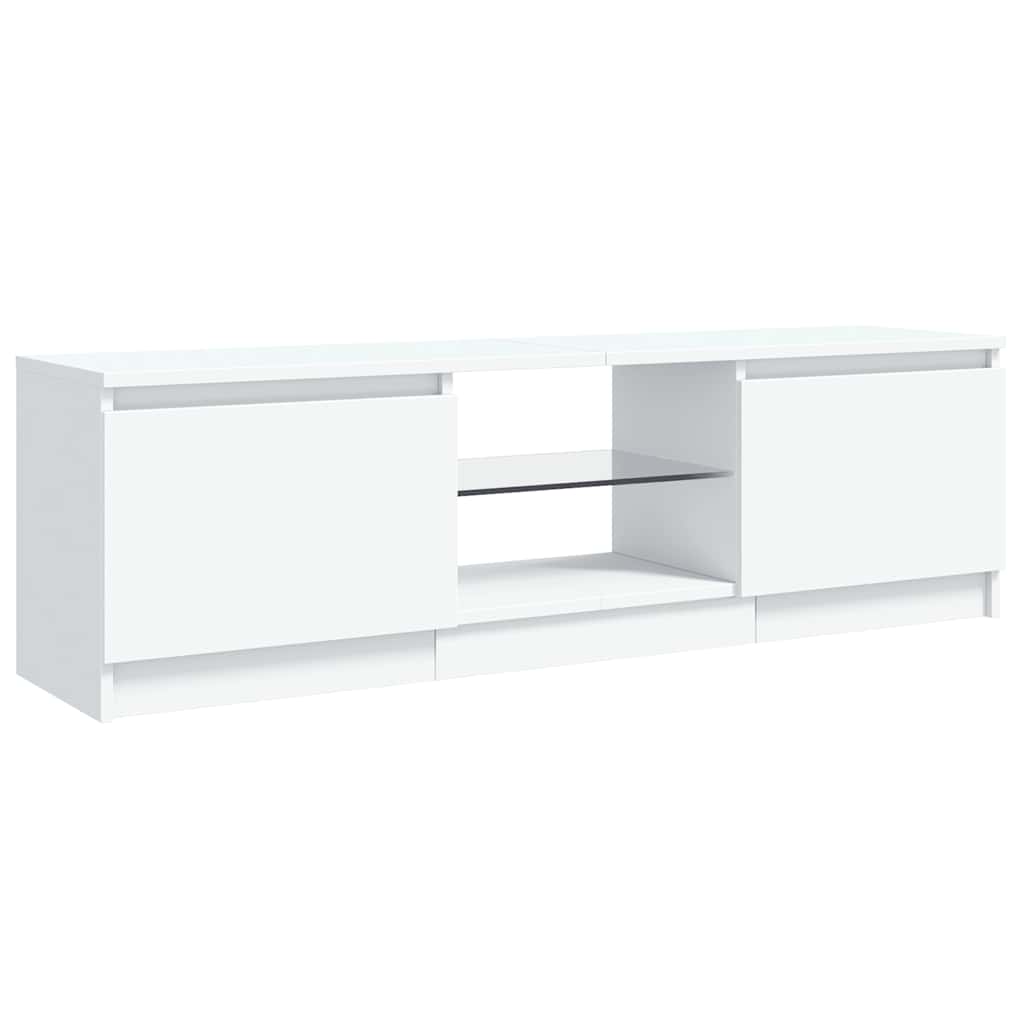 vidaXL TV Cabinet with LED Lights White 120x30x36 cm