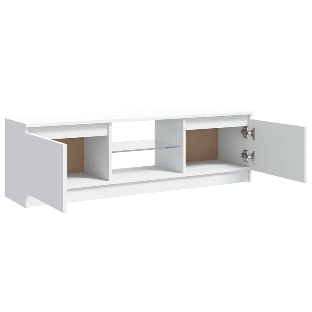 vidaXL TV Cabinet with LED Lights White 120x30x36 cm