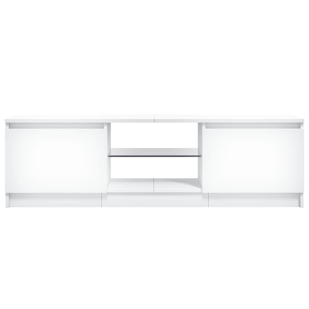 vidaXL TV Cabinet with LED Lights White 120x30x36 cm