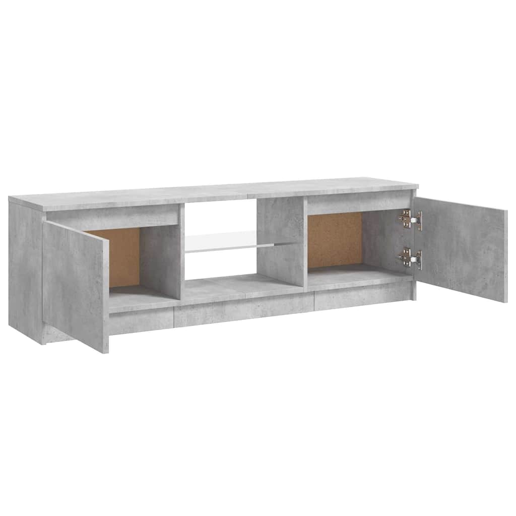 vidaXL TV Cabinet with LED Lights Concrete Grey 120x30x36 cm
