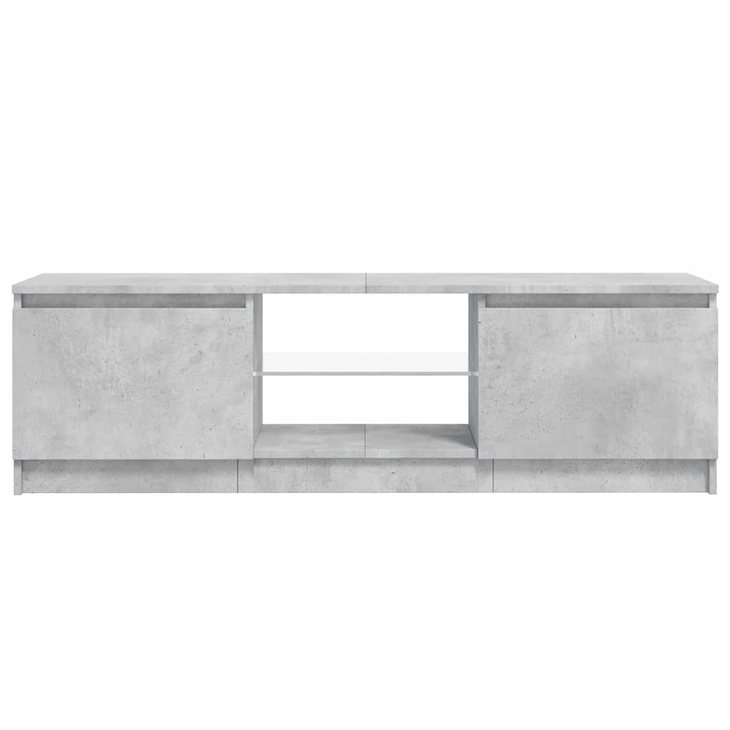 vidaXL TV Cabinet with LED Lights Concrete Grey 120x30x36 cm