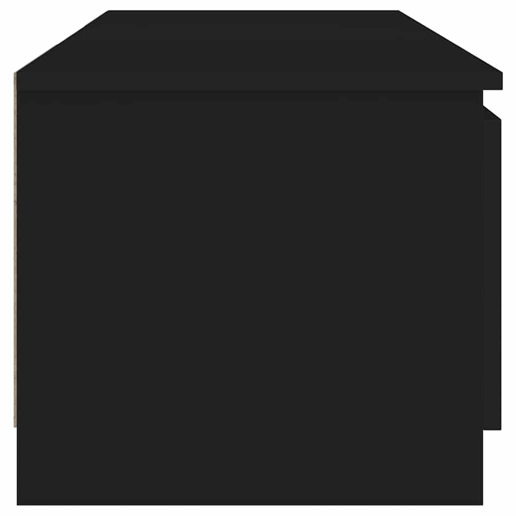 vidaXL TV Cabinet with LED Lights Black 140x40x36 cm