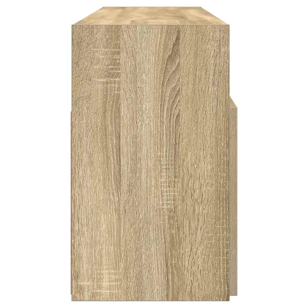 vidaXL TV Cabinet with LED Lights Sonoma Oak 120x30x50 cm