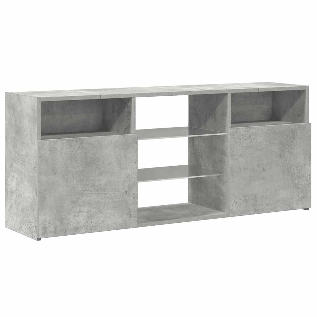 vidaXL TV Cabinet with LED Lights Concrete Grey 120x30x50 cm