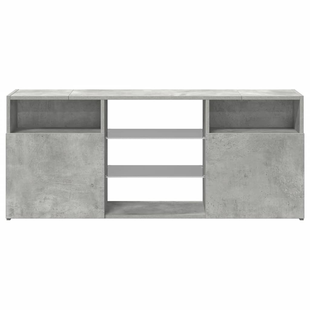 vidaXL TV Cabinet with LED Lights Concrete Grey 120x30x50 cm