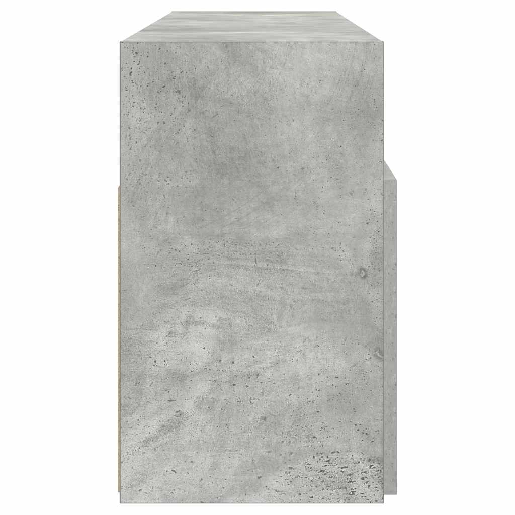 vidaXL TV Cabinet with LED Lights Concrete Grey 120x30x50 cm