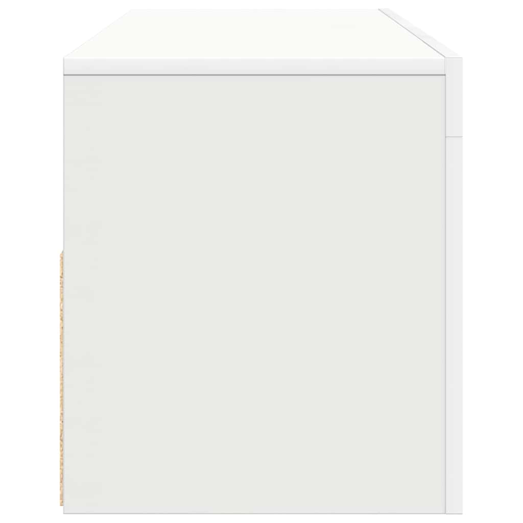 vidaXL TV Cabinet with LED Lights White 120x35x40 cm