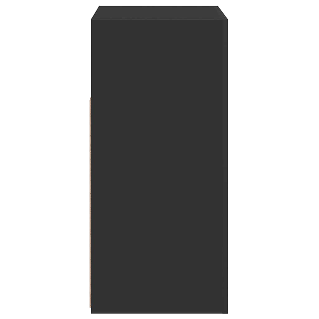 vidaXL Sideboard with LED Lights Black 80x35x75 cm