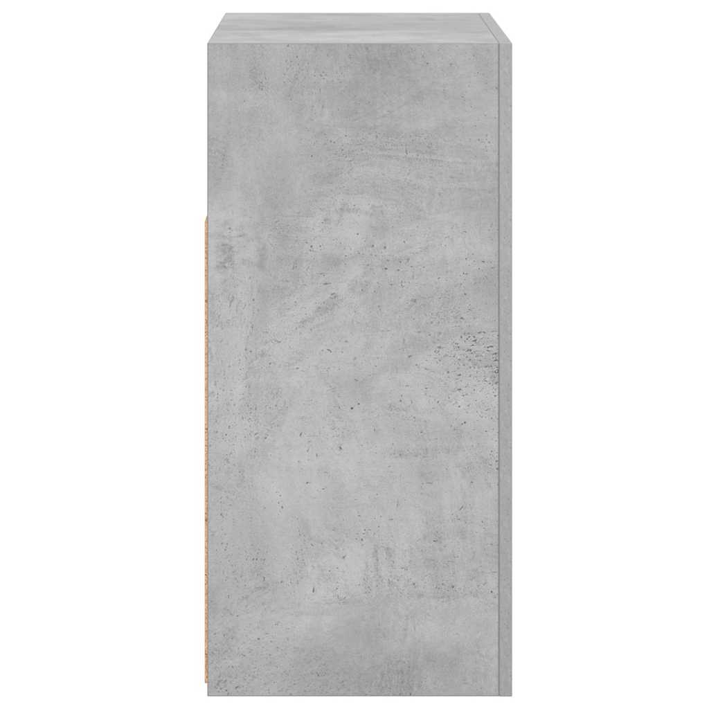vidaXL Sideboard with LED Lights Concrete Grey 80x35x75 cm