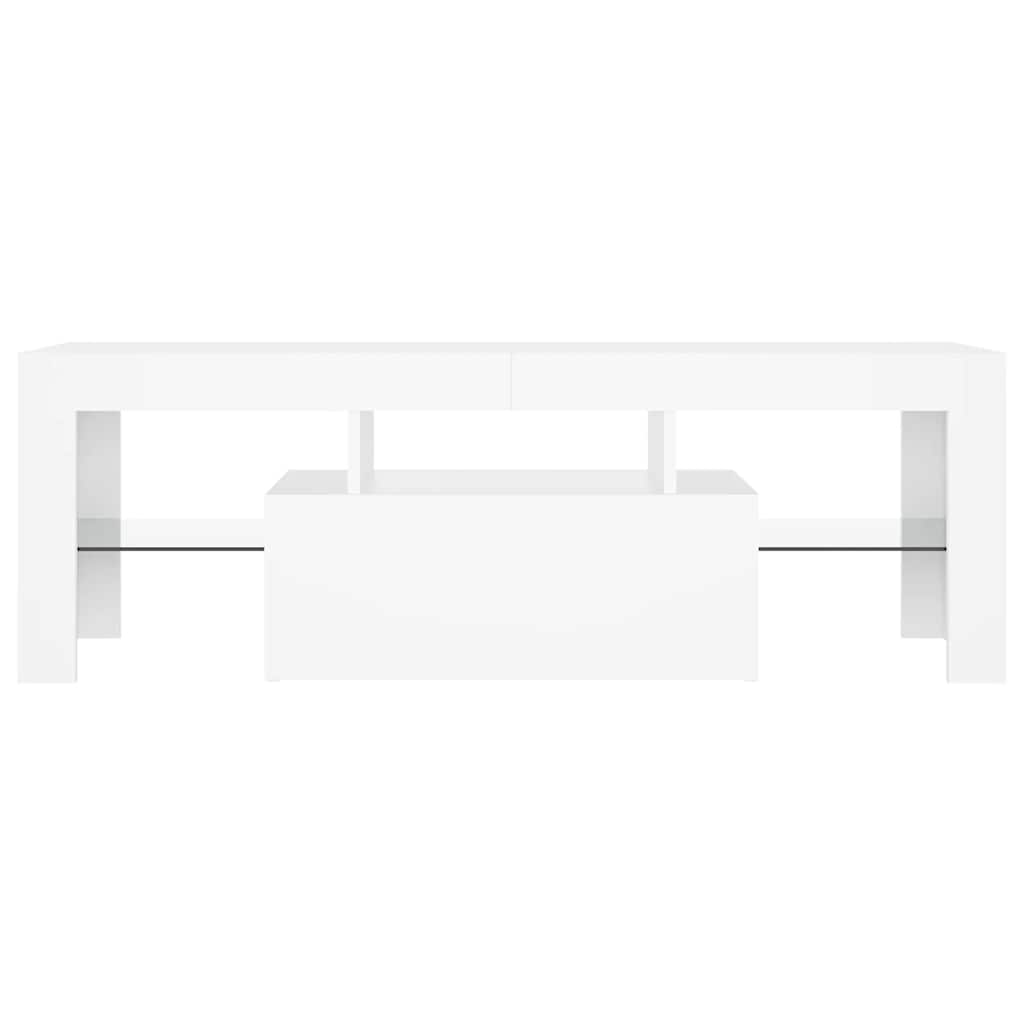 vidaXL TV Cabinet with LED Lights White 120x35x40 cm
