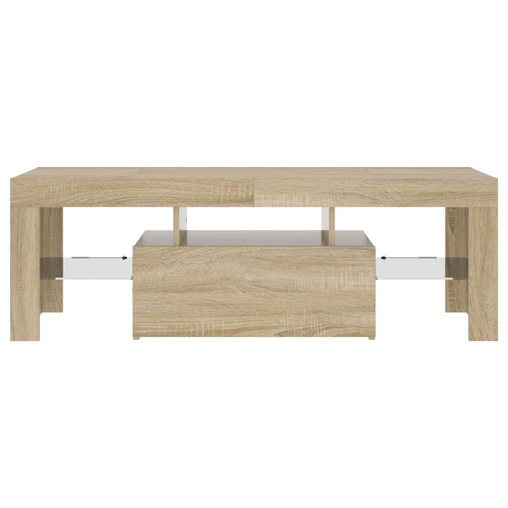 vidaXL TV Cabinet with LED Lights Sonoma Oak 120x35x40 cm