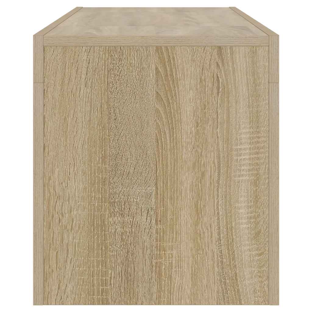 vidaXL TV Cabinet with LED Lights Sonoma Oak 120x35x40 cm