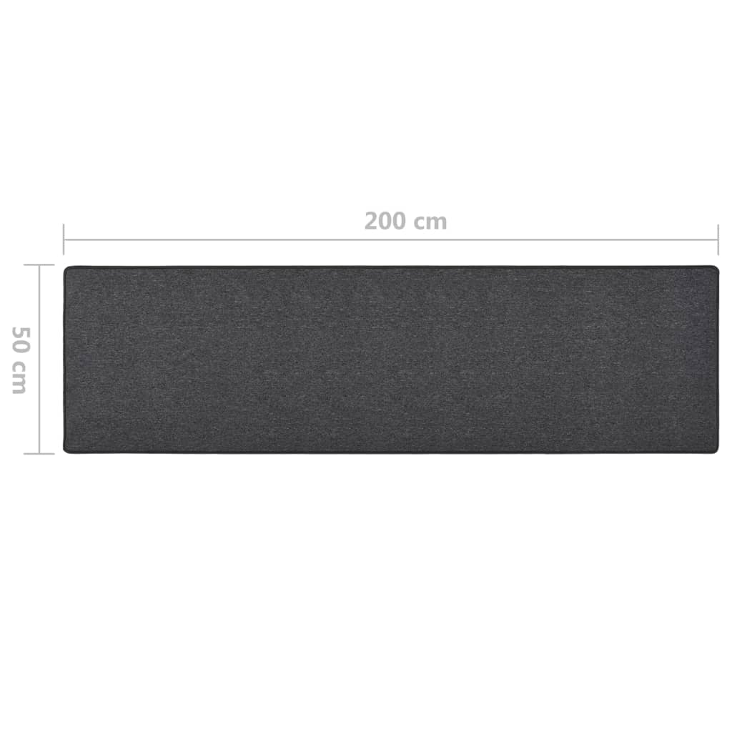 vidaXL Carpet Runner Anthracite 50x200 cm