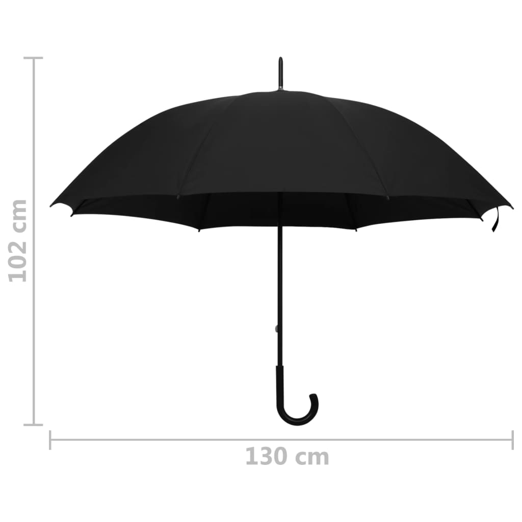 vidaXL Umbrella Black 130cm