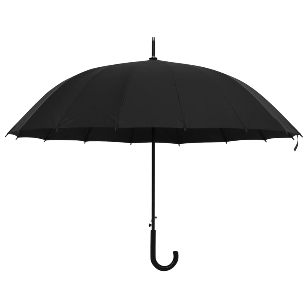 vidaXL Umbrella Automatic Black 120 cm