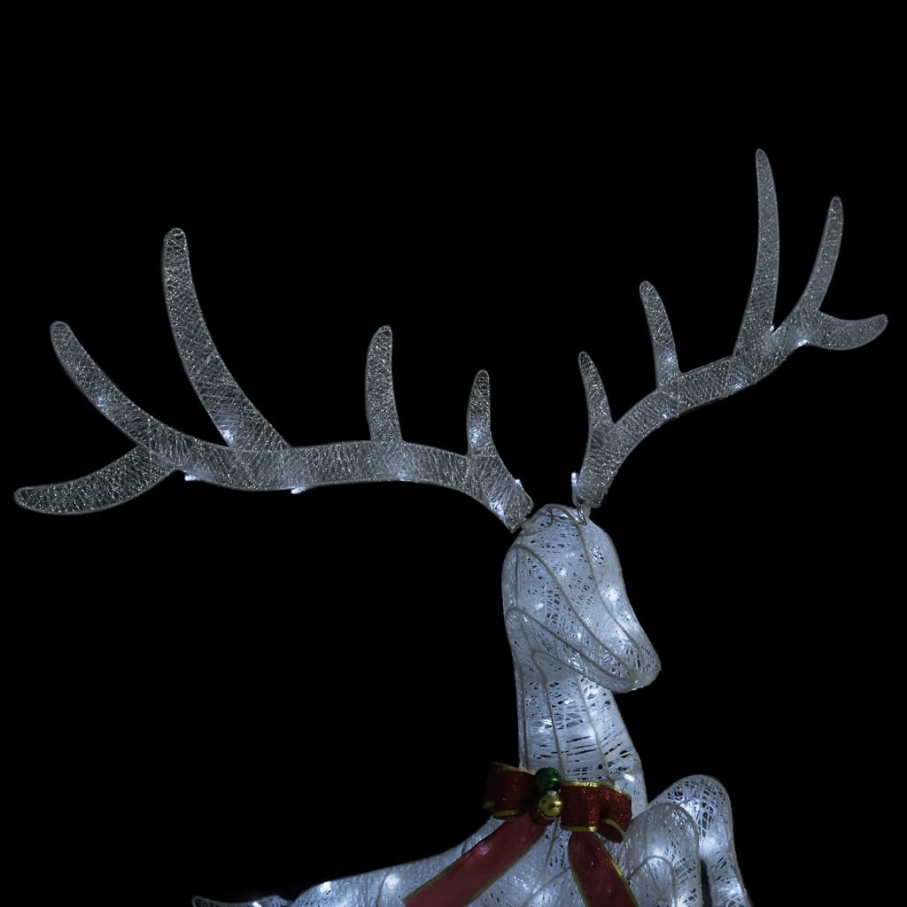 vidaXL Flying Reindeer Christmas Decoration 120 LEDs White Cold White