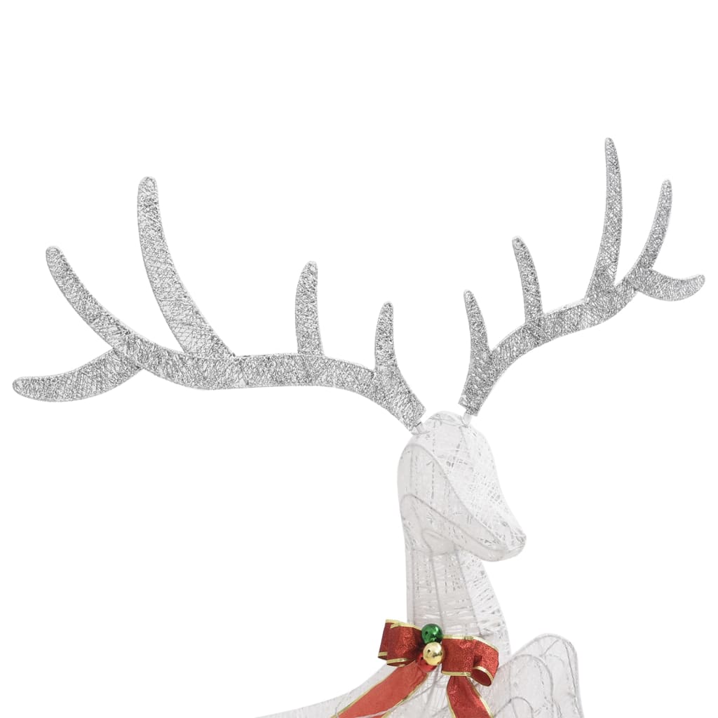 vidaXL Flying Reindeer Christmas Decoration 120 LEDs White Cold White