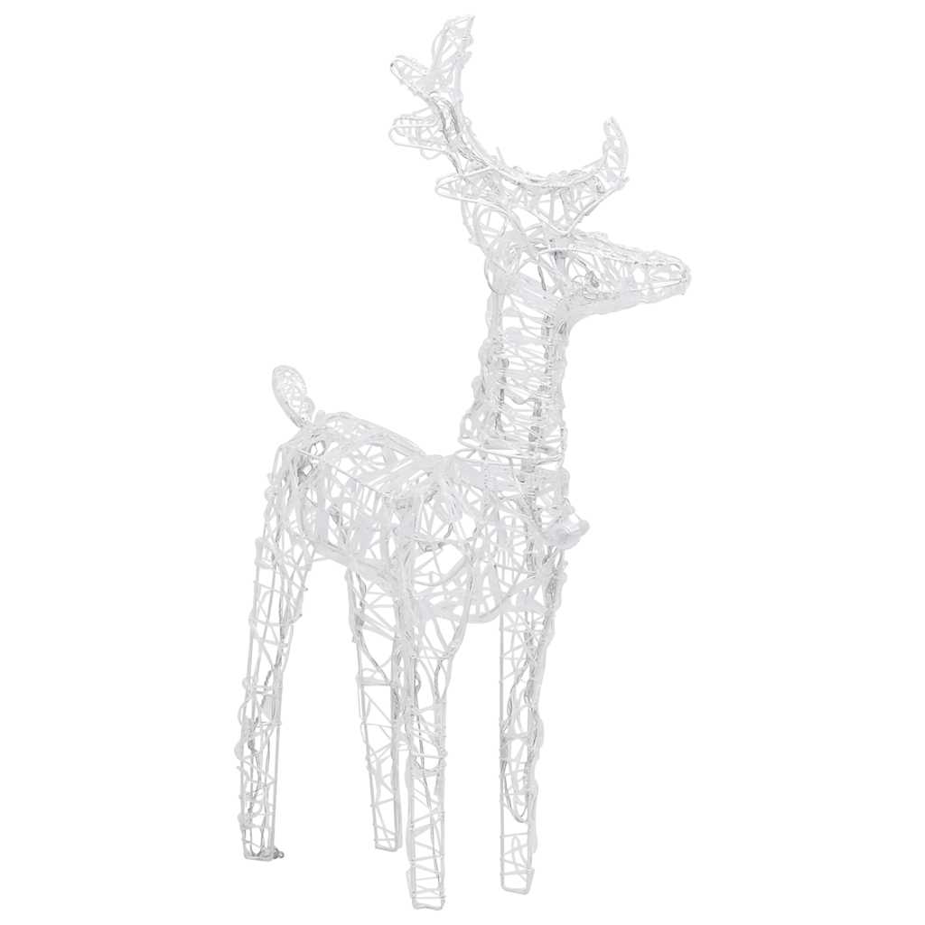 vidaXL Reindeers & Sleigh Christmas Decoration 160 LEDs 130 cm Acrylic