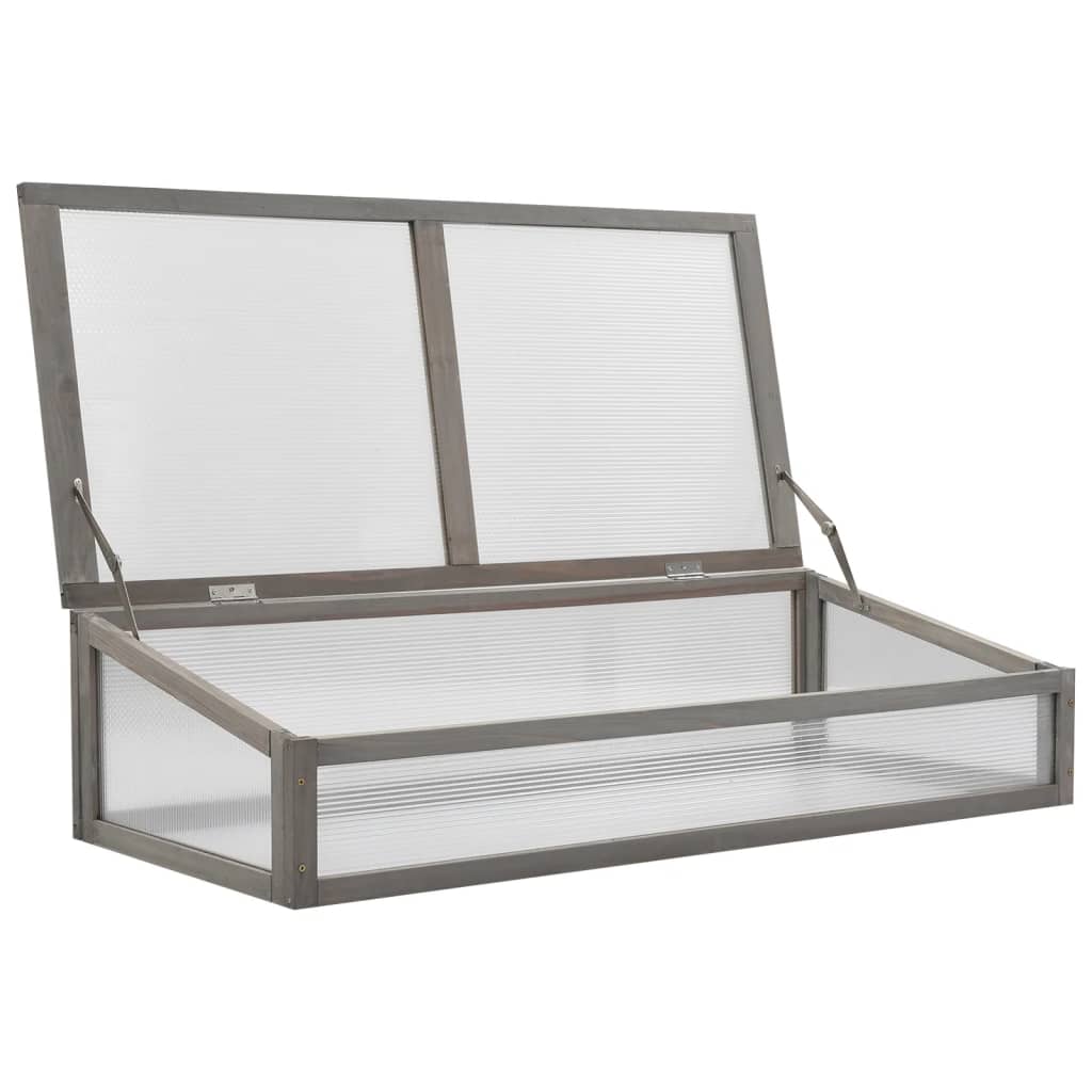 vidaXL Raised Bed with Greenhouse 110x54x120 cm Solid Fir Wood