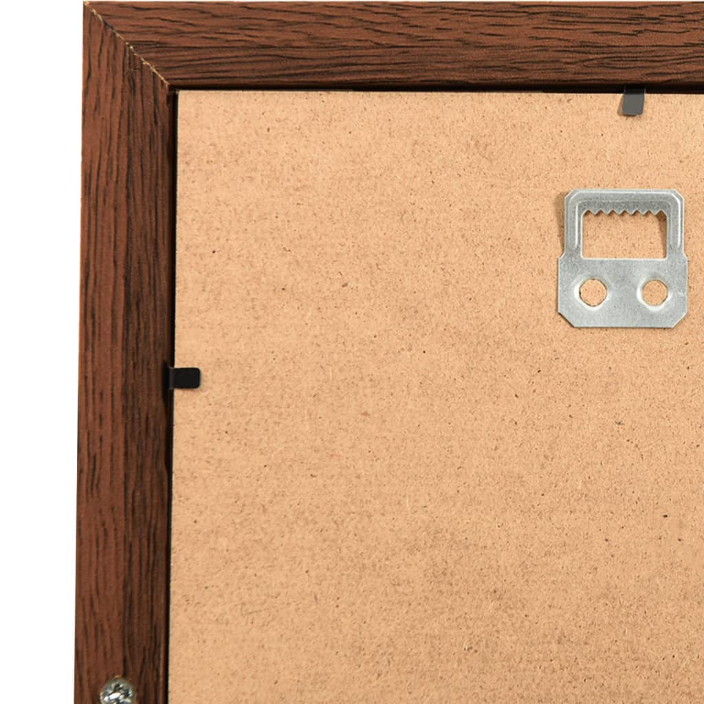 vidaXL Collage Photo Frame for 10x(13x18 cm) Picture Dark Brown MDF