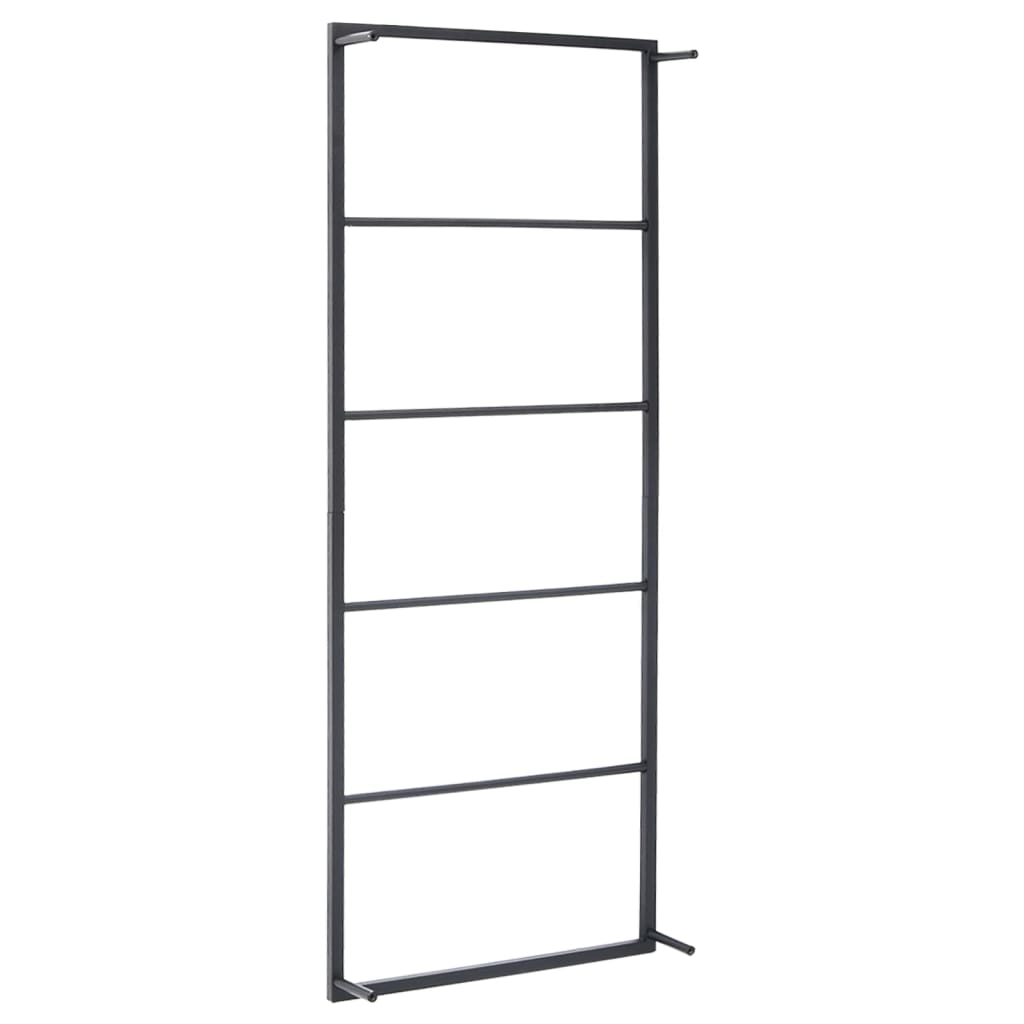 vidaXL Towel Rack Black 45x10x115 cm Steel