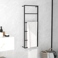 vidaXL Towel Rack Black 45x10x115 cm Steel
