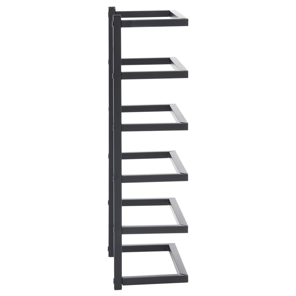 vidaXL Towel Rack Black 24x12x48 cm Steel