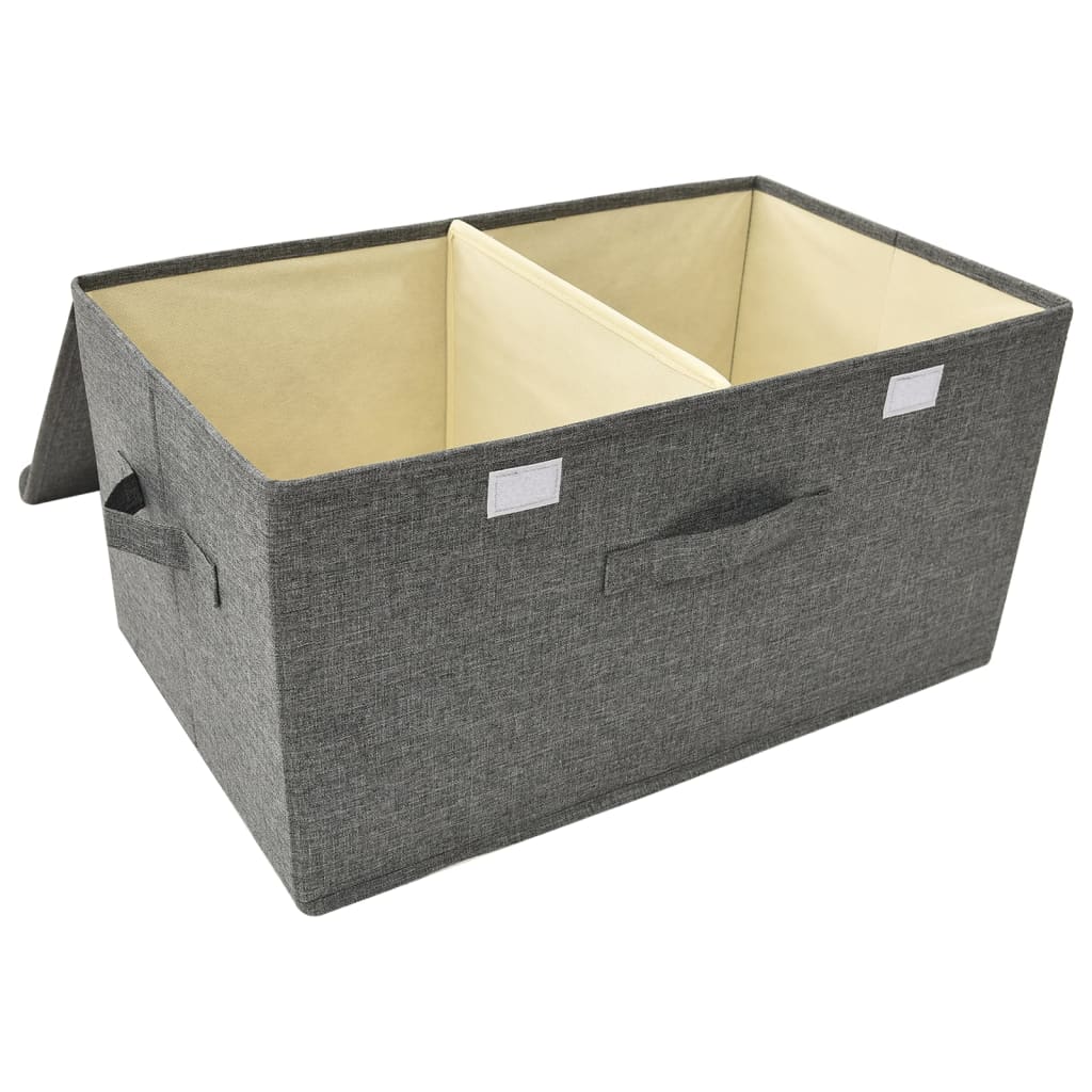 vidaXL Storage Boxes 2 pcs Fabric 50x30x25 cm Anthracite