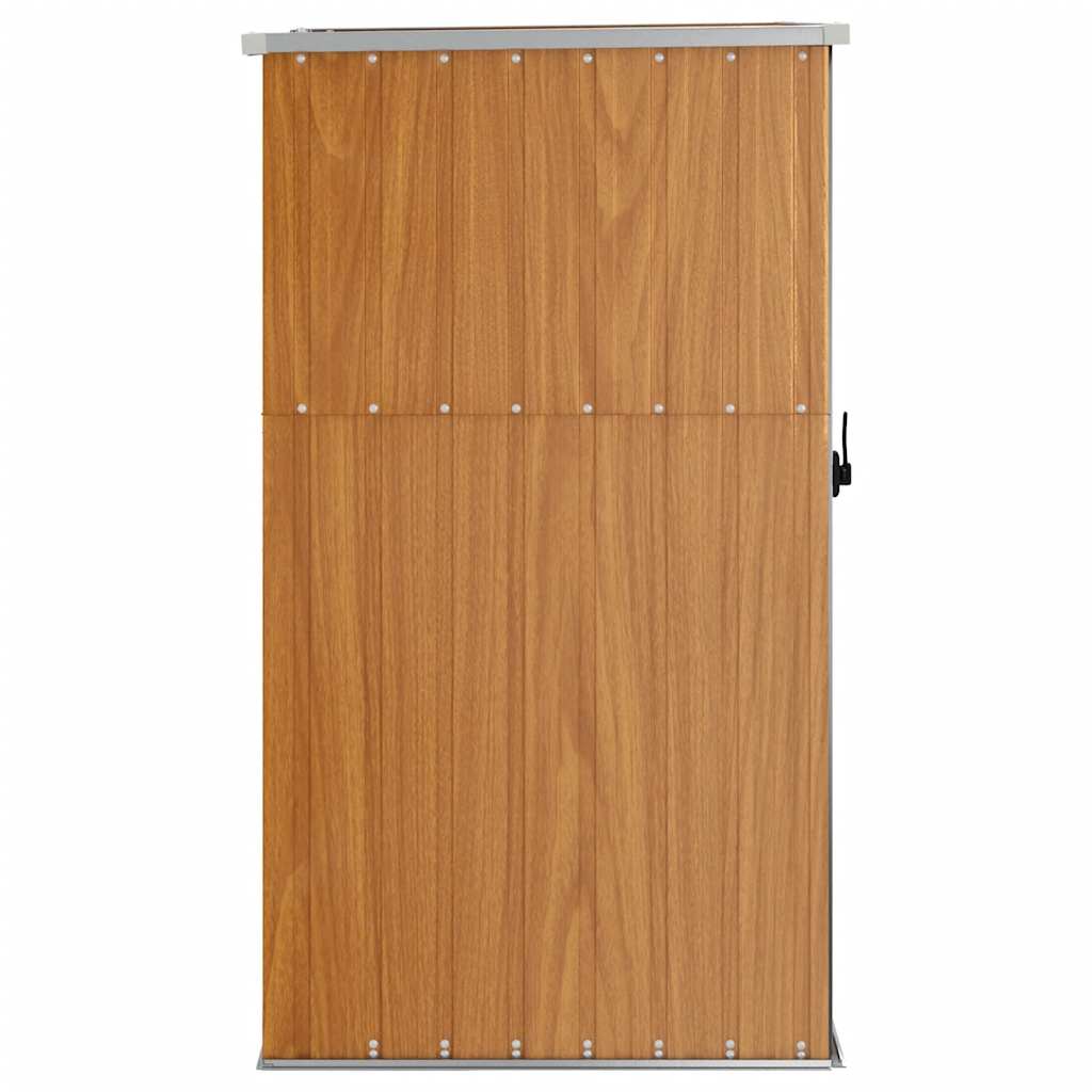 vidaXL Garden Tool Shed Brown 88x89x161 cm Galvanised Steel