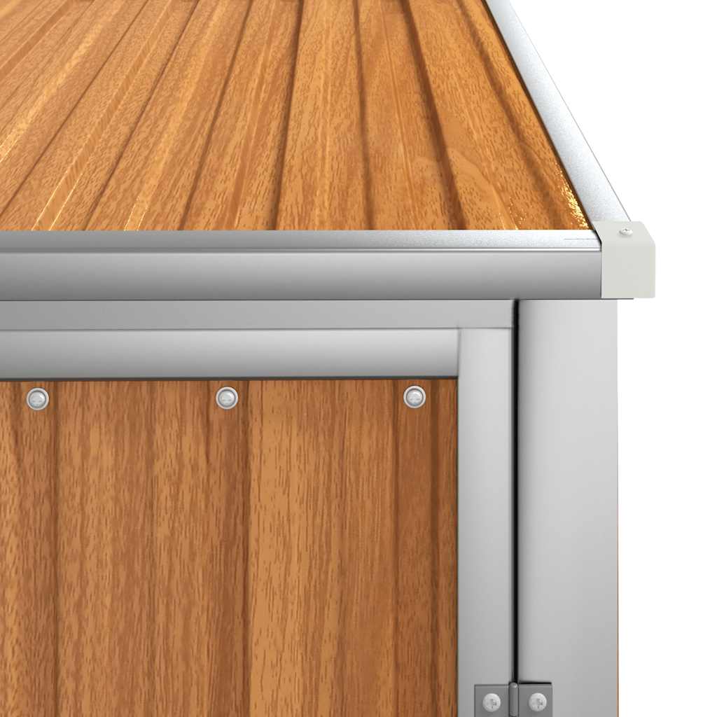 vidaXL Garden Tool Shed Brown 88x89x161 cm Galvanised Steel