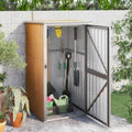 vidaXL Garden Tool Shed Brown 88x89x161 cm Galvanised Steel
