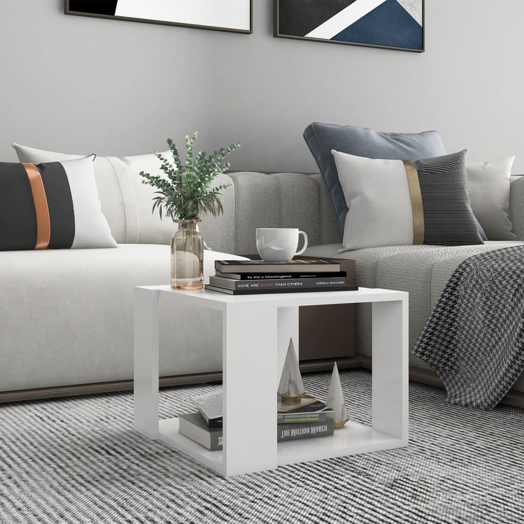 vidaXL Coffee Table White 40x40x30 cm Engineered Wood