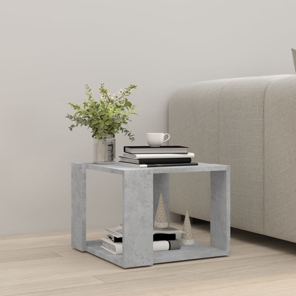 vidaXL Coffee Table Concrete Grey 40x40x30 cm Engineered Wood