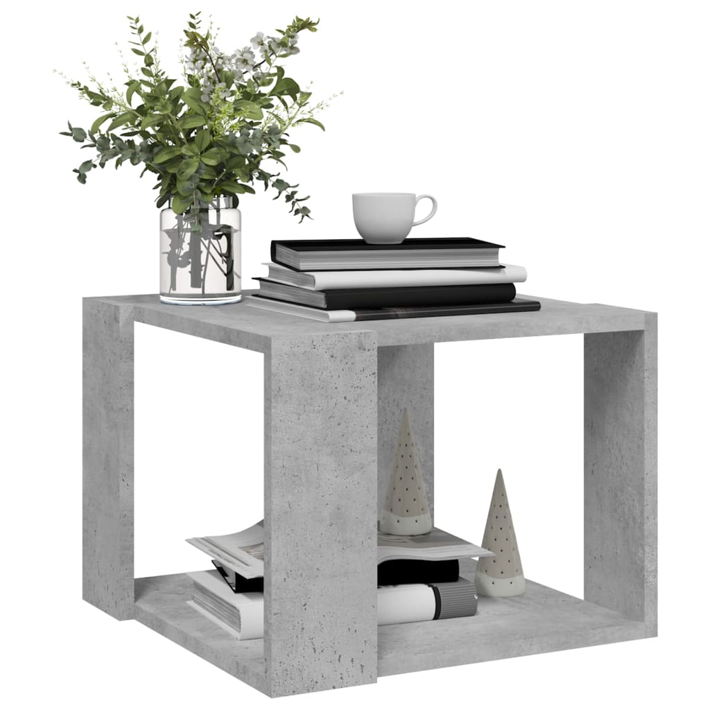 vidaXL Coffee Table Concrete Grey 40x40x30 cm Engineered Wood