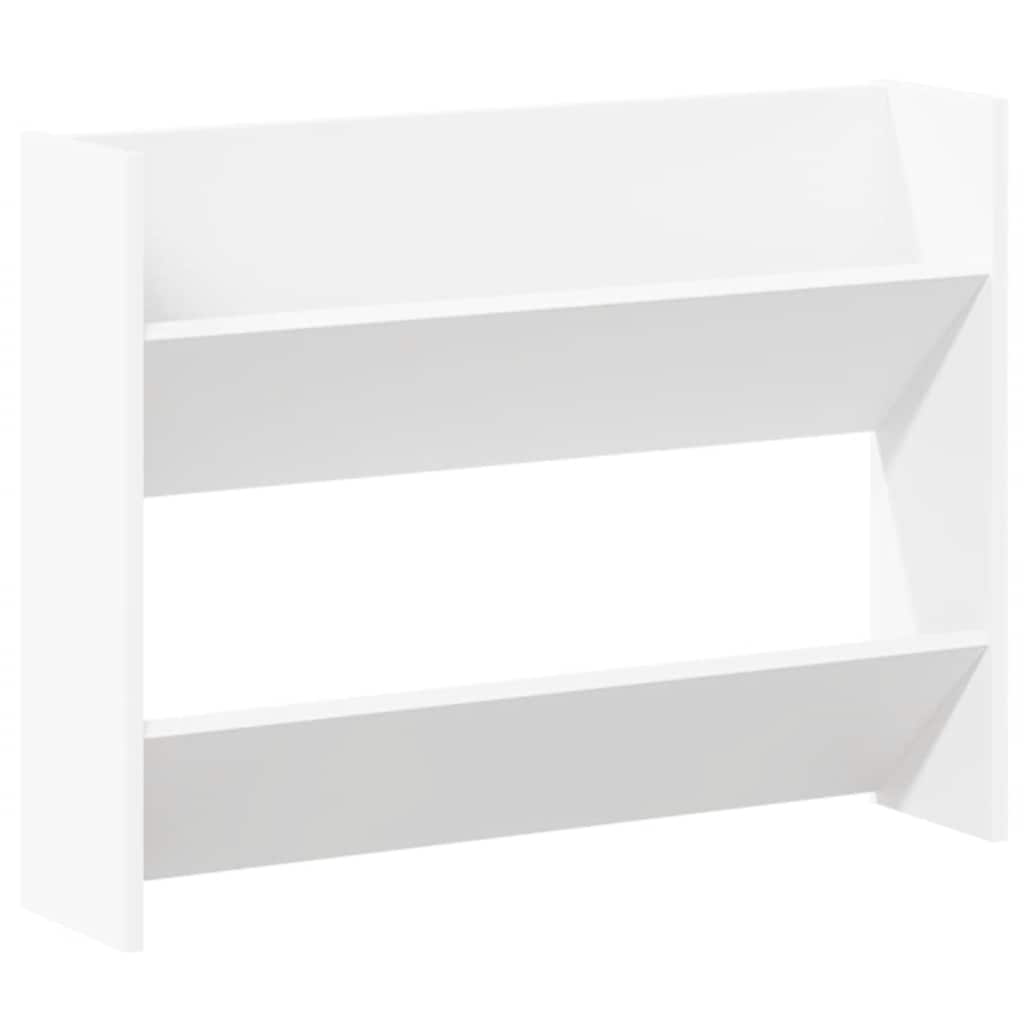 vidaXL Wall Shoe Cabinet White 80x18x60 cm Engineered Wood