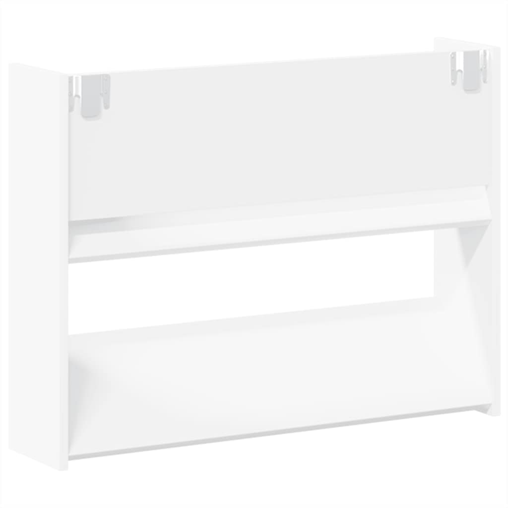 vidaXL Wall Shoe Cabinet White 80x18x60 cm Engineered Wood