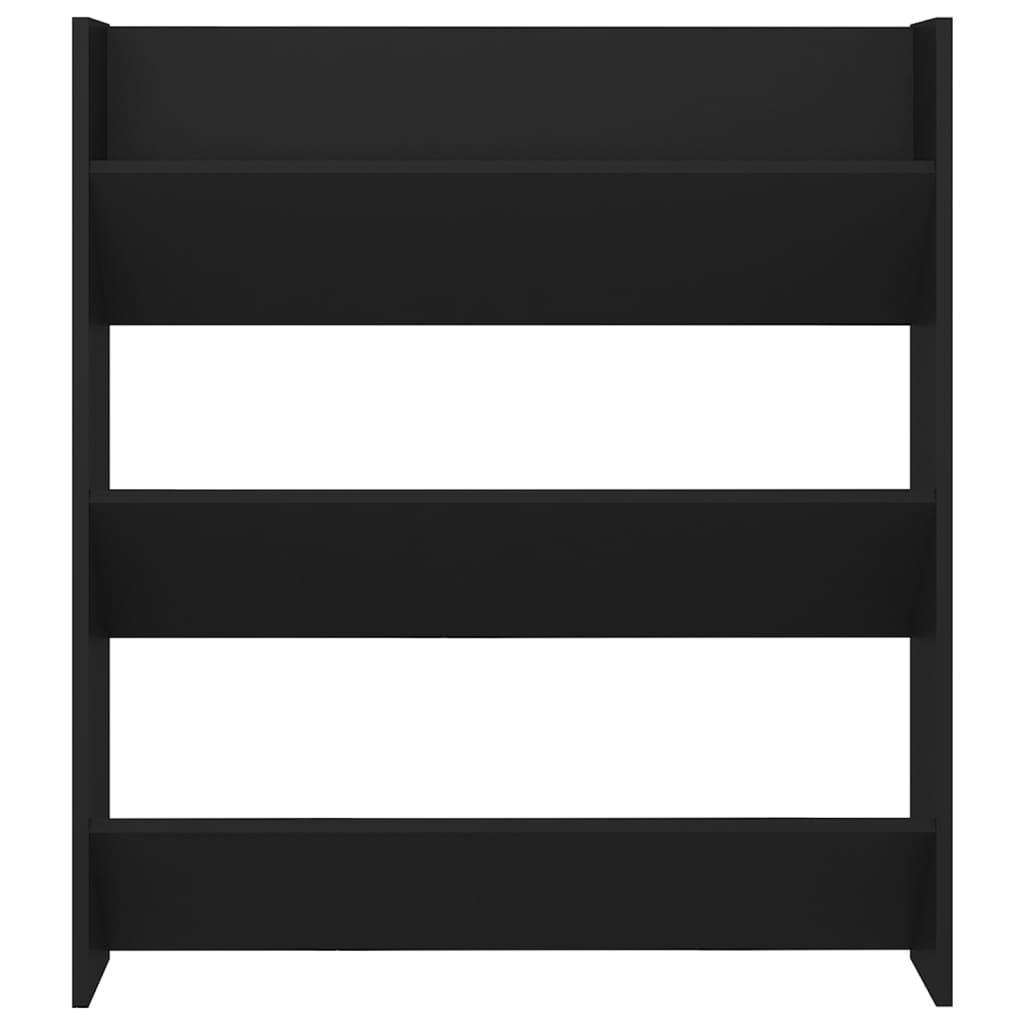 vidaXL Wall Shoe Cabinet Black 80x18x90 cm Engineered Wood