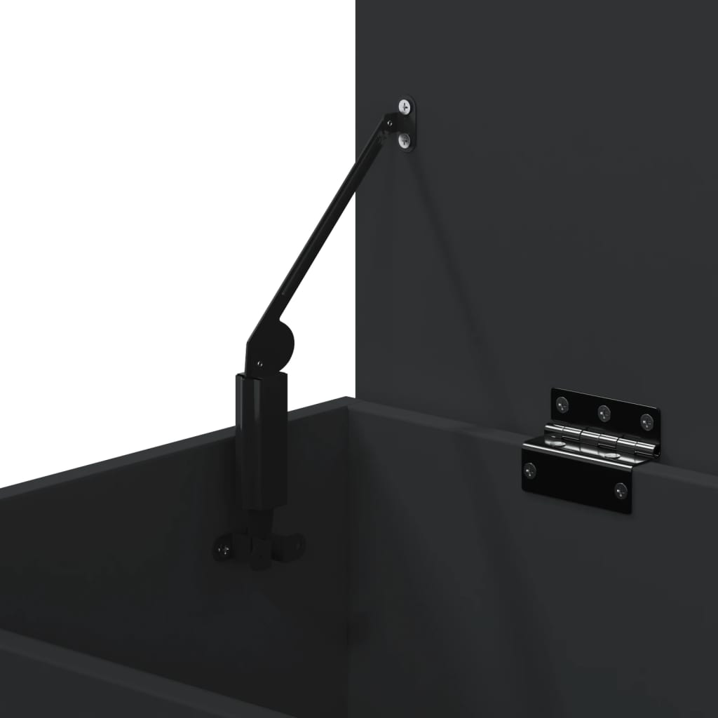 vidaXL Storage Chest Black 84x42x46 cm Engineered Wood