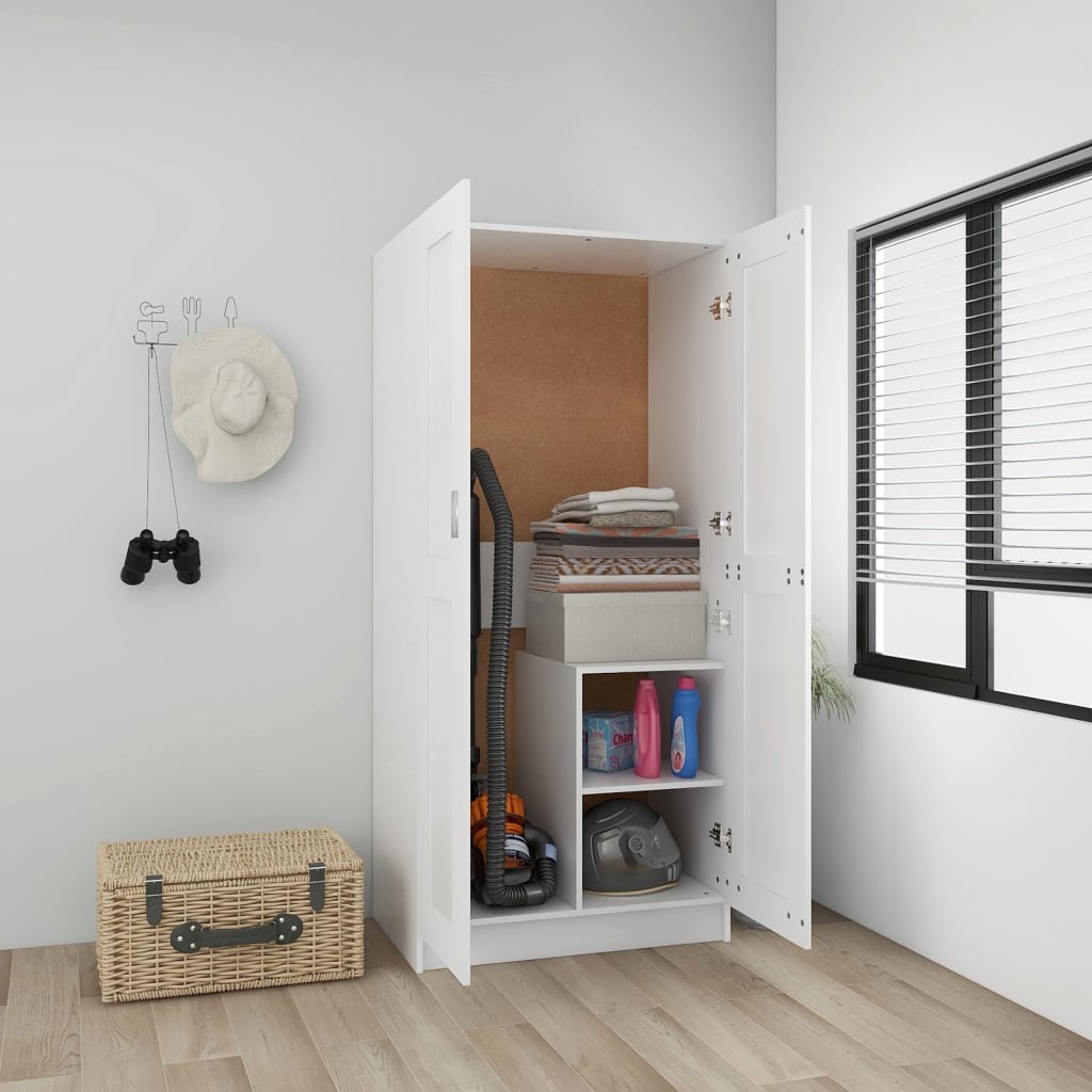 vidaXL Wardrobe White 82.5x51.5x180 cm Engineered Wood