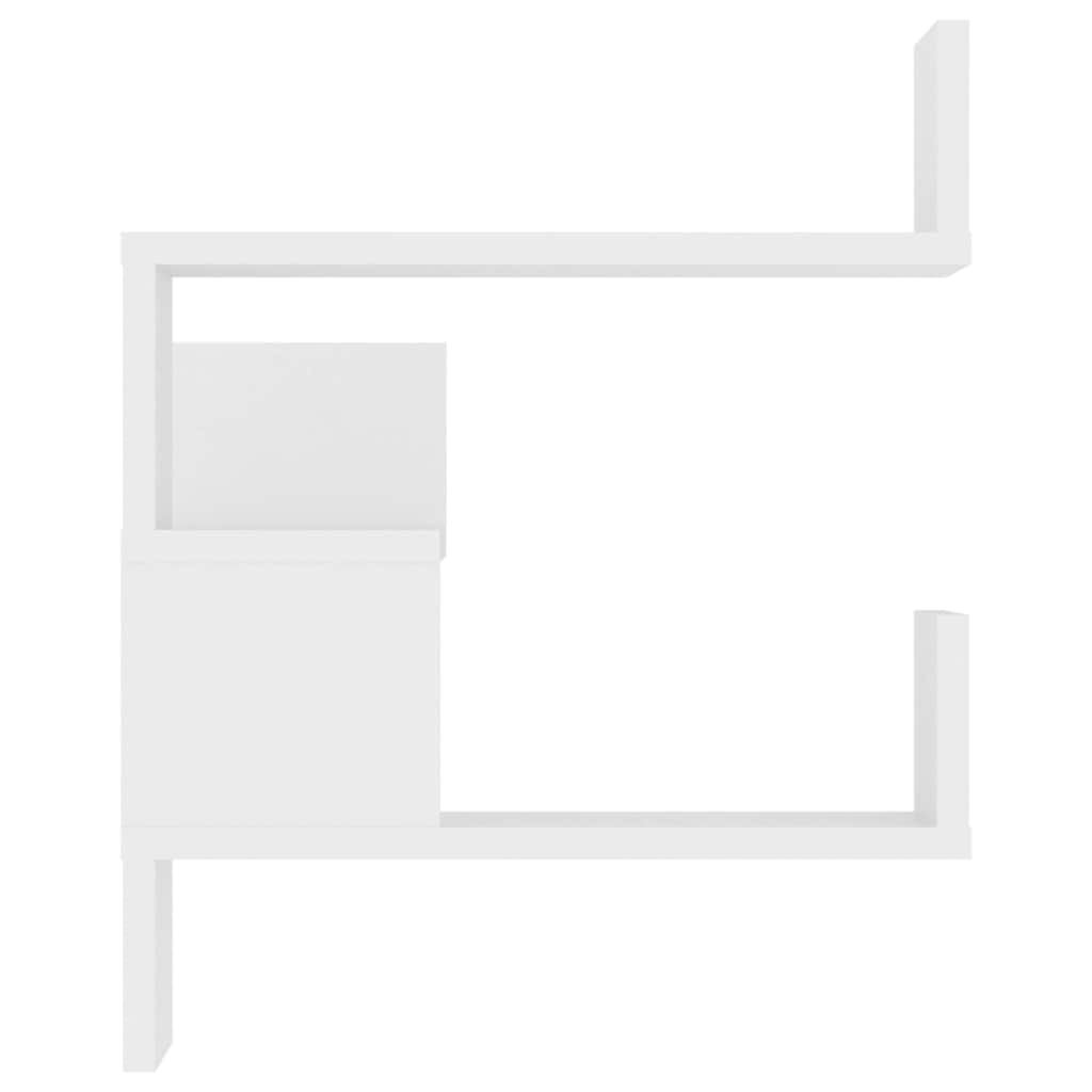 vidaXL Wall Corner Shelf 2 pcs White 40x40x50 cm Engineered Wood
