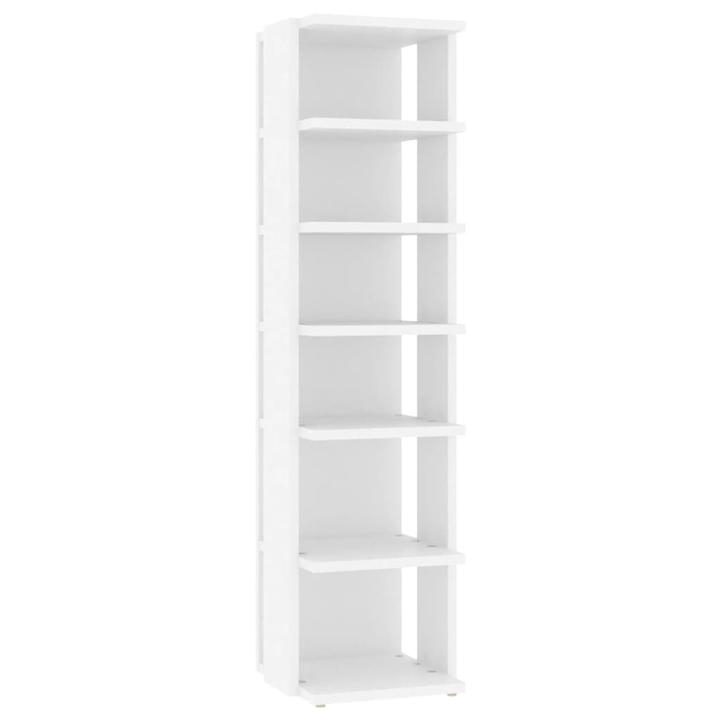 vidaXL Shoe Cabinet White 27.5x27x102 cm Engineered Wood