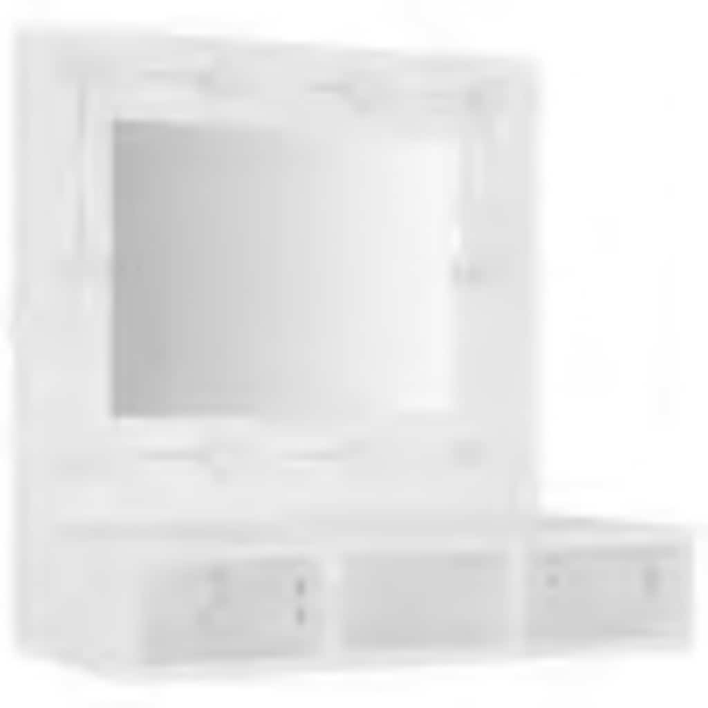 vidaXL Mirror Cabinet with LED White 60x31.5x62 cm
