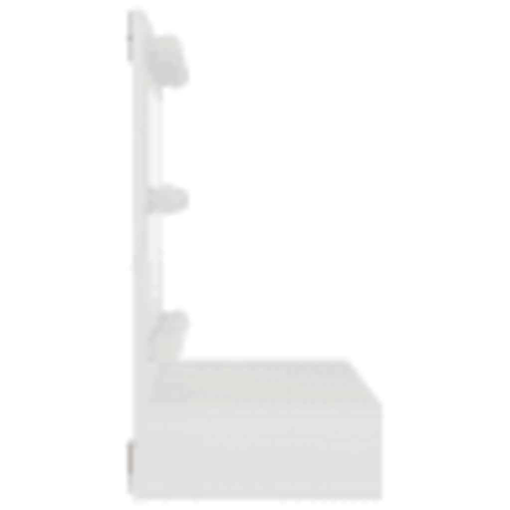 vidaXL Mirror Cabinet with LED White 60x31.5x62 cm