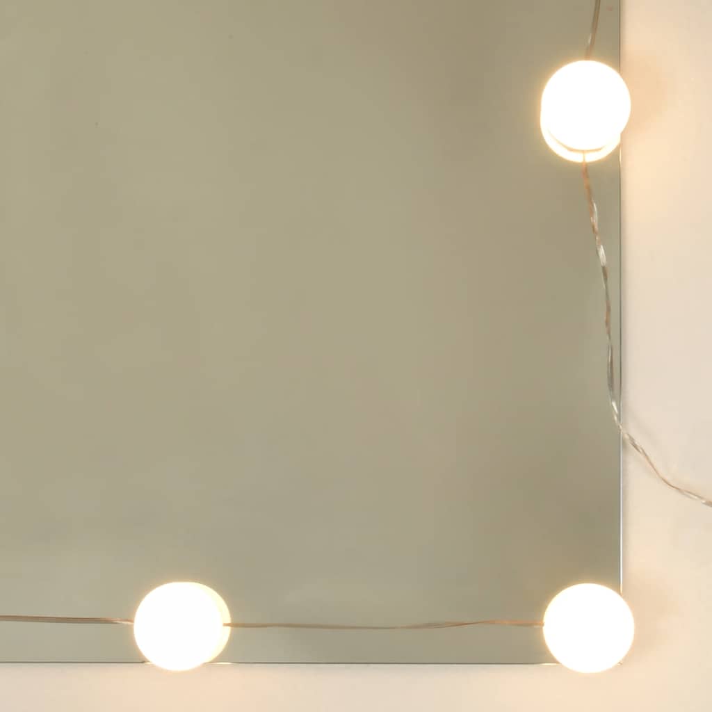 vidaXL Mirror Cabinet with LED White 90x31.5x62 cm